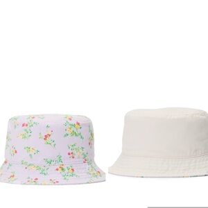 PINK Victoria's Secret Cream Bucket Hat/ reversible! Floral bucket hat